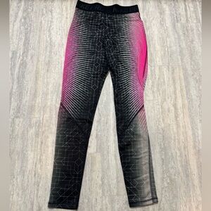 Nike Black and Pink Geometric Leggings